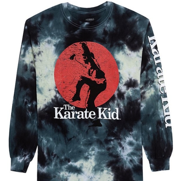 The karate kid long sleeve mens tie dye t-shirt official Columbia Pictures Retro